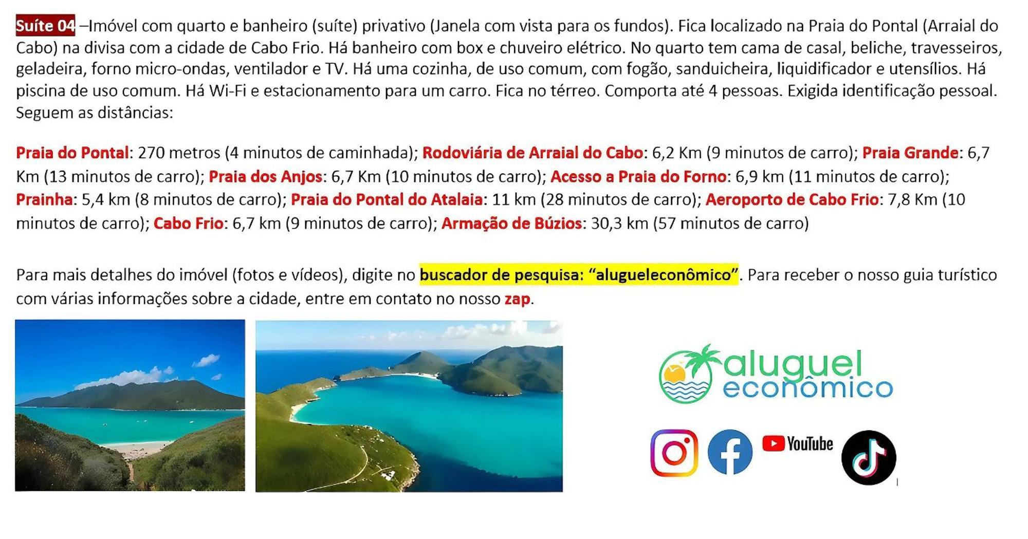 Arraial Do Cabo - Subuai Village - Aluguel Economico מראה חיצוני תמונה